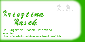 krisztina masek business card